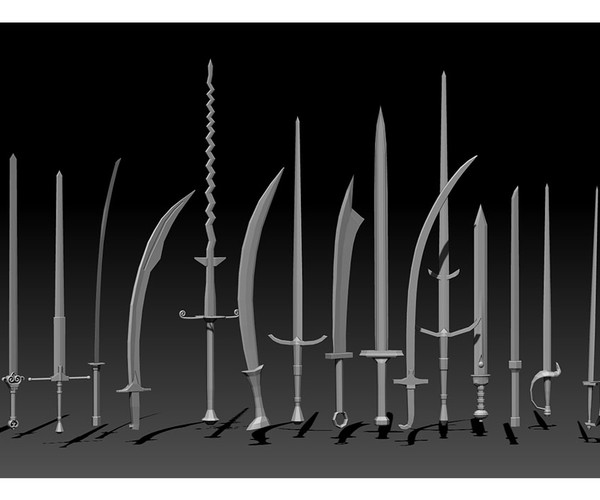 ArtStation - medieval weapon_vol 1 IMM Brushes + Mesh | Brushes