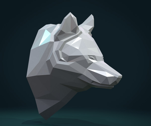 ArtStation - Low poly Wolf head | Resources