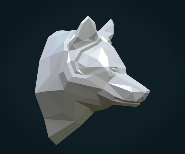 ArtStation - Low poly Wolf head | Resources