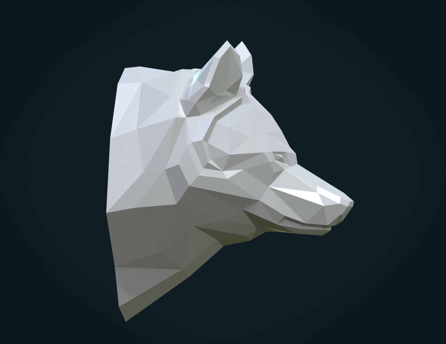 ArtStation - Low poly Wolf head | Resources