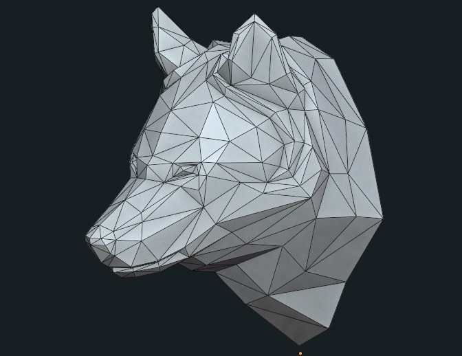 ArtStation - Low poly Wolf head | Resources