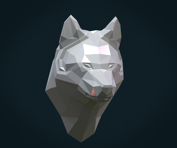 ArtStation - Low poly Wolf head | Resources