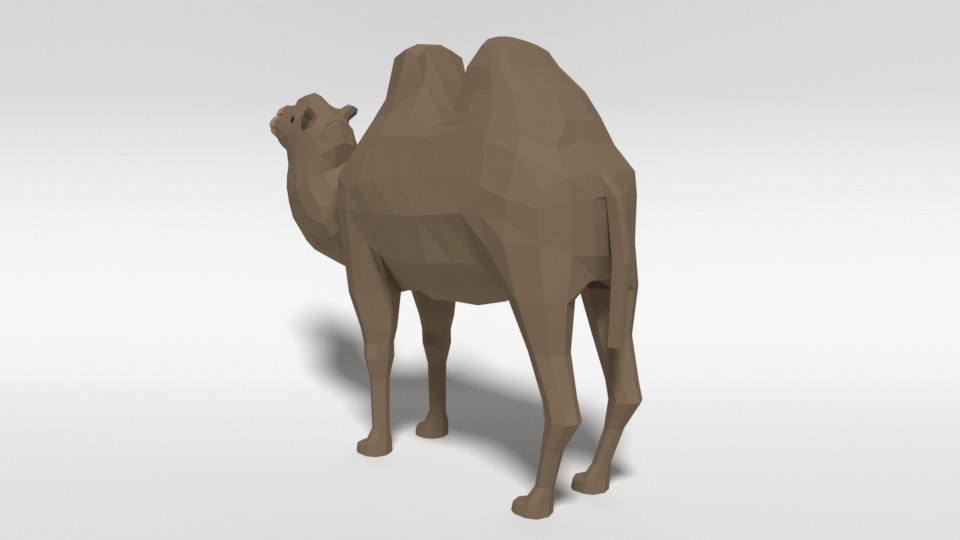 ArtStation - Low Poly Cartoon Bactrian Camel | Resources