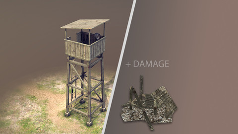 Observation Tower 01 with Damage