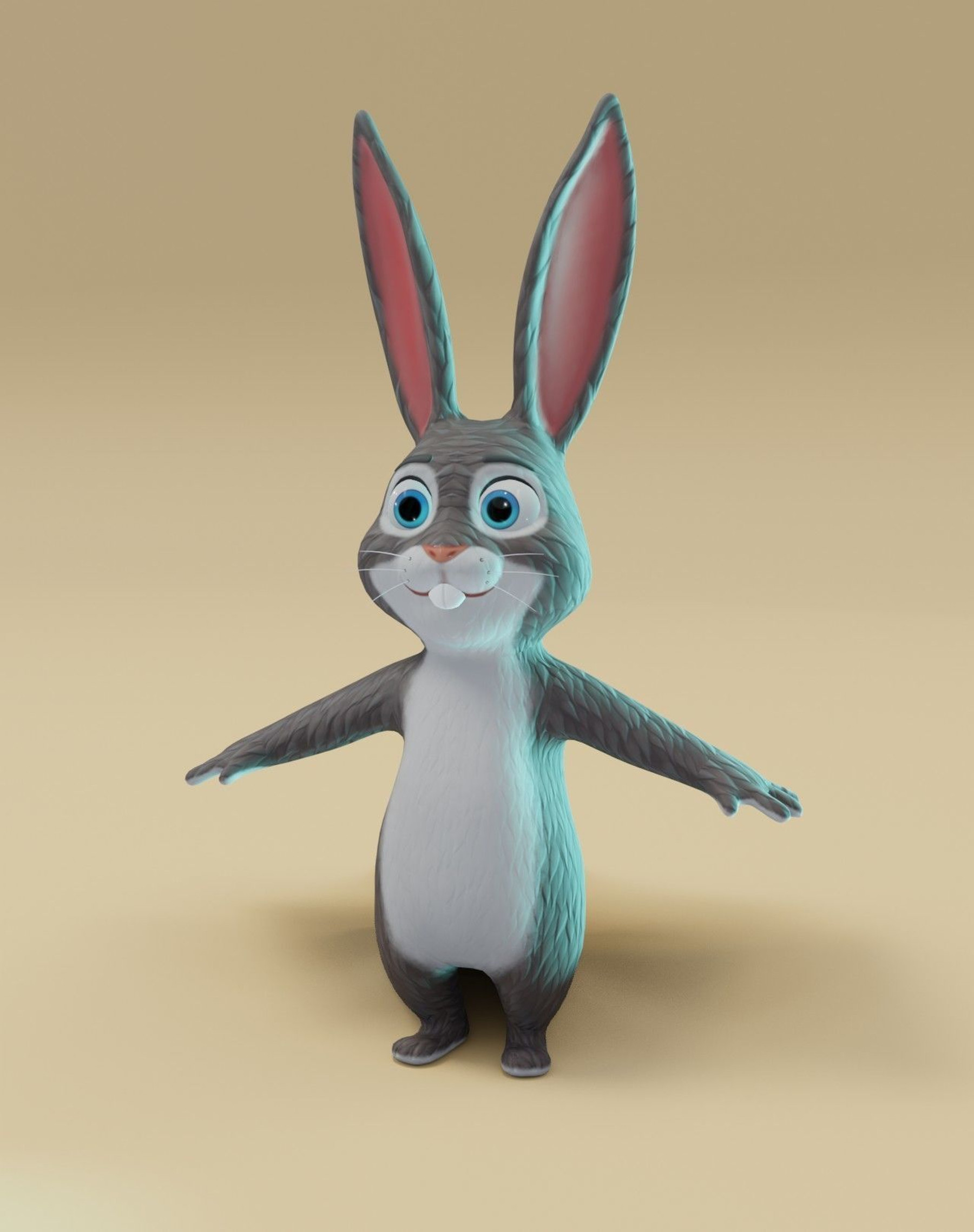 ArtStation - Cartoon Bunny 3D Model | Game Assets