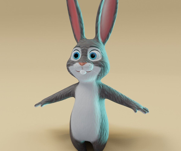 ArtStation - Cartoon Bunny 3D Model | Game Assets