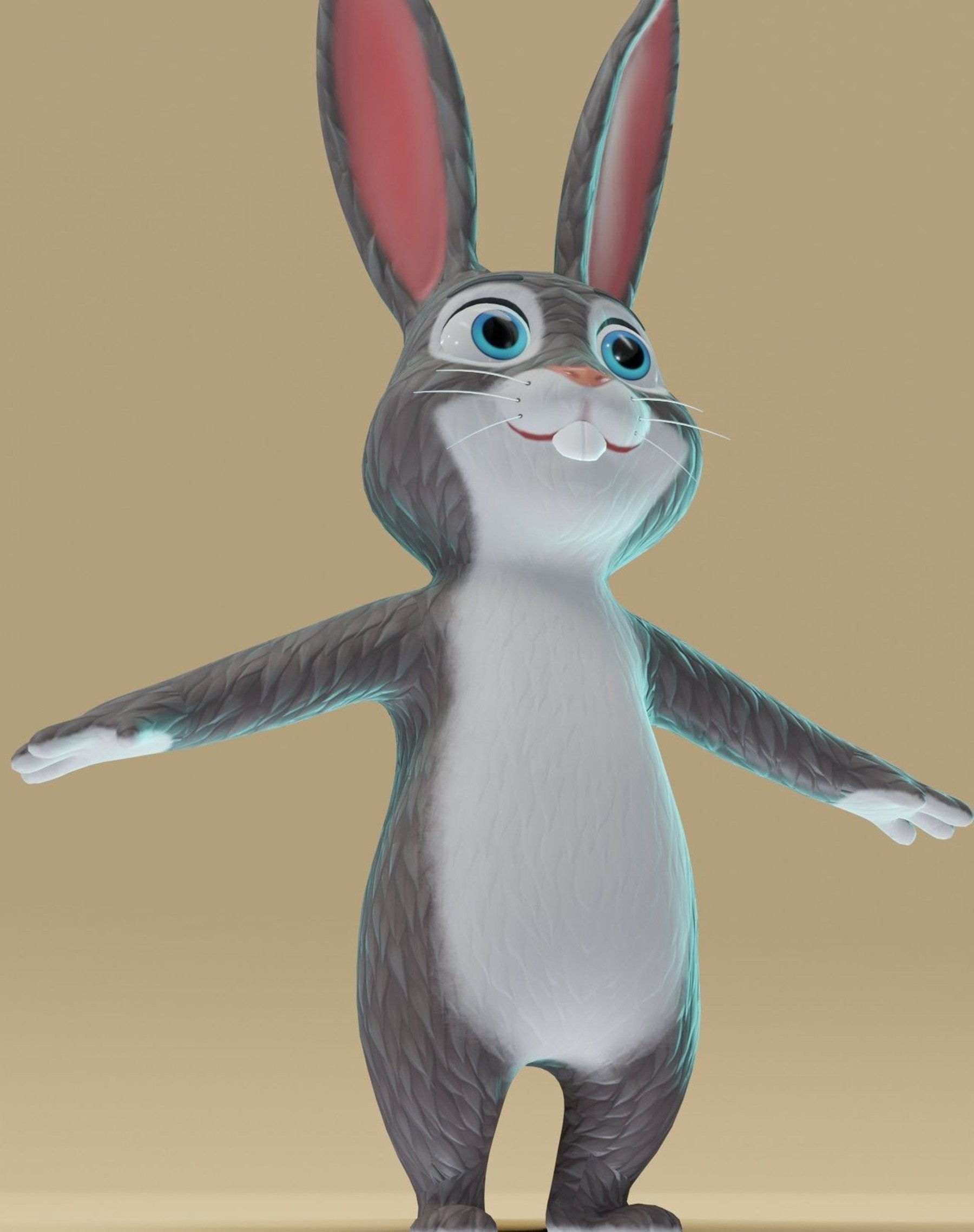 Artstation - Cartoon Bunny 3d Model 