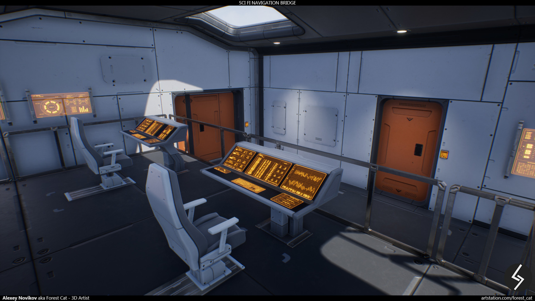 ArtStation Sci Fi Navigation Bridge UE4 Modular Environment Game