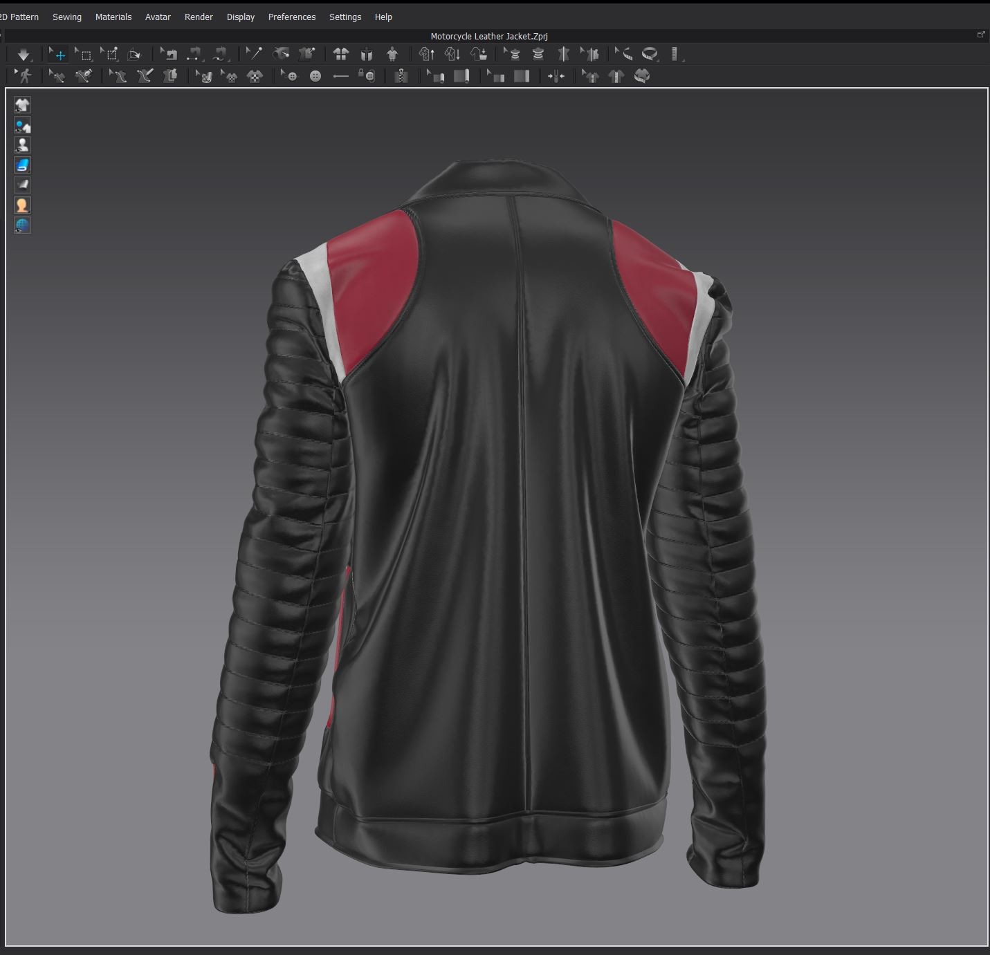 ArtStation - Motorcycle Leather Jacket, Marvelous designer, Clo3d ...