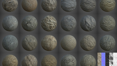 23 Rough Concrete Surfaces PBR Volume 1
