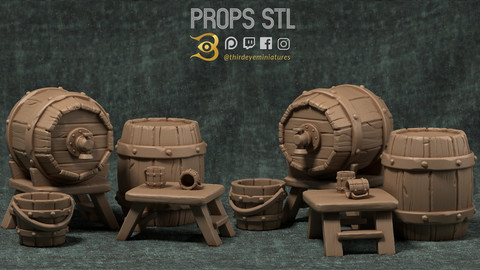 Props STL [3d PRINT READY]