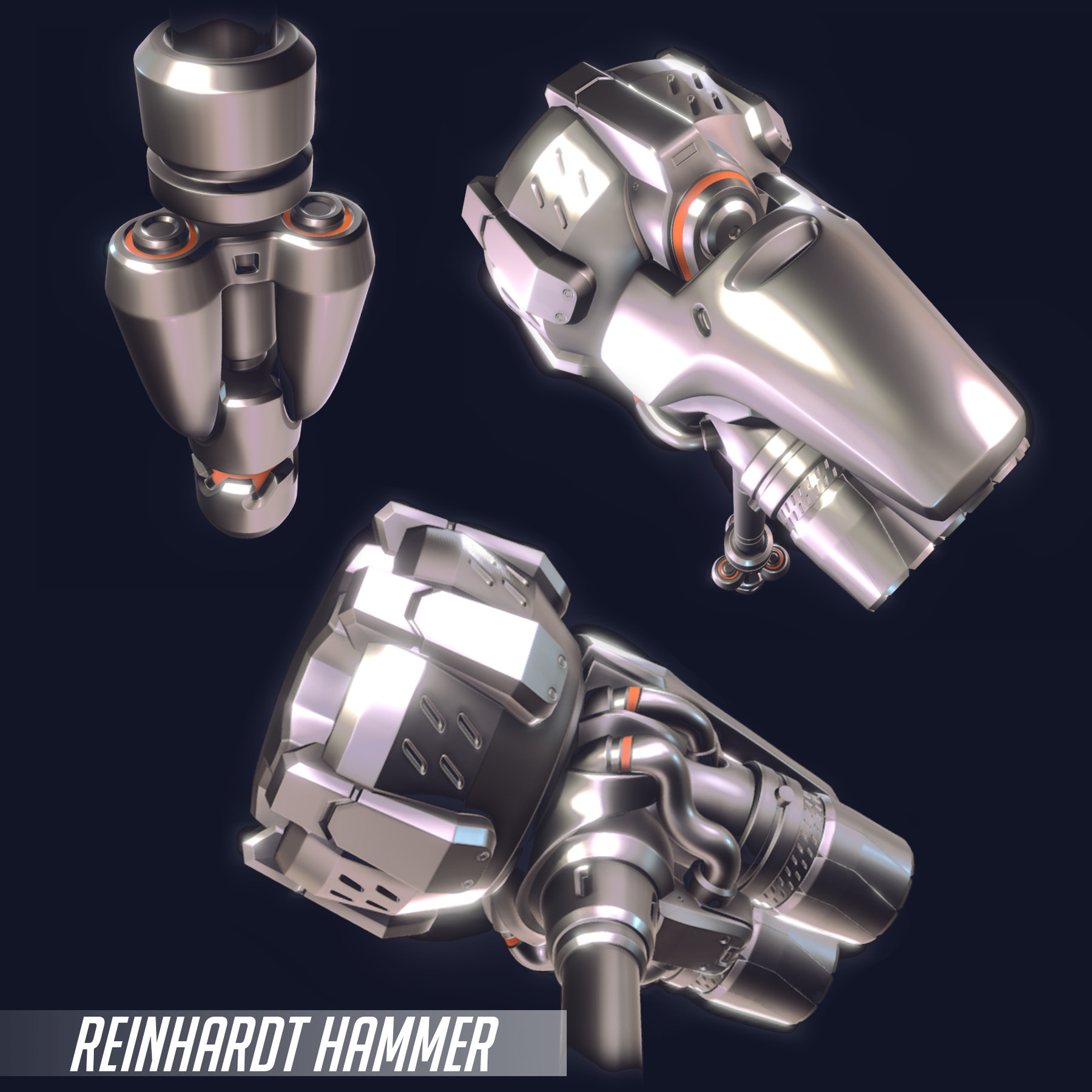ArtStation Reinhardt Hammer Game Assets