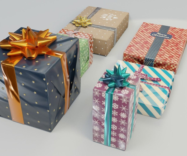 ArtStation - Gift boxes 3D Model | Resources