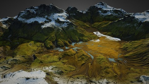 Iceland landscape - World Machine 3D model