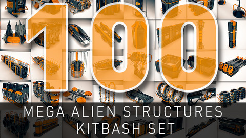 Mega Alien Structures - 100 Models Kitbash Set