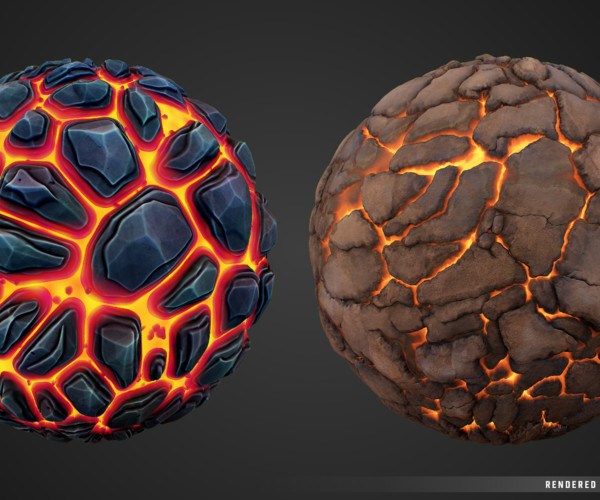 ArtStation - Stylized Fantasy Fire Shore Material Pack | Game Assets