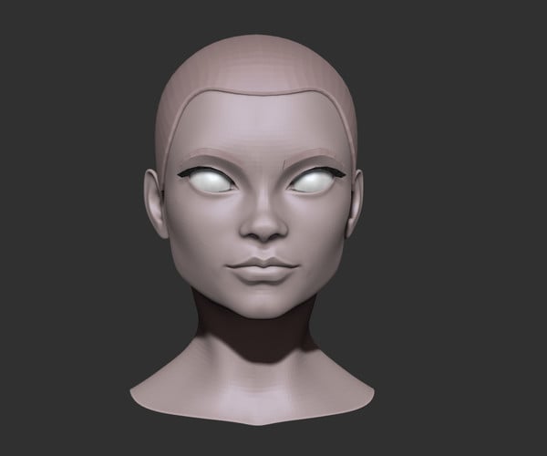 ArtStation - Female head nr 2 base mesh | Resources