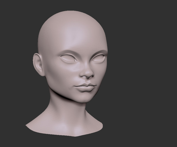 ArtStation - Female head nr 2 base mesh | Resources