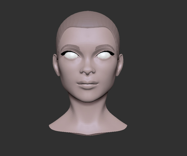 ArtStation - Female head nr 3 base mesh | Resources