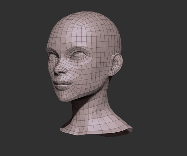 ArtStation - Female head nr 3 base mesh | Resources