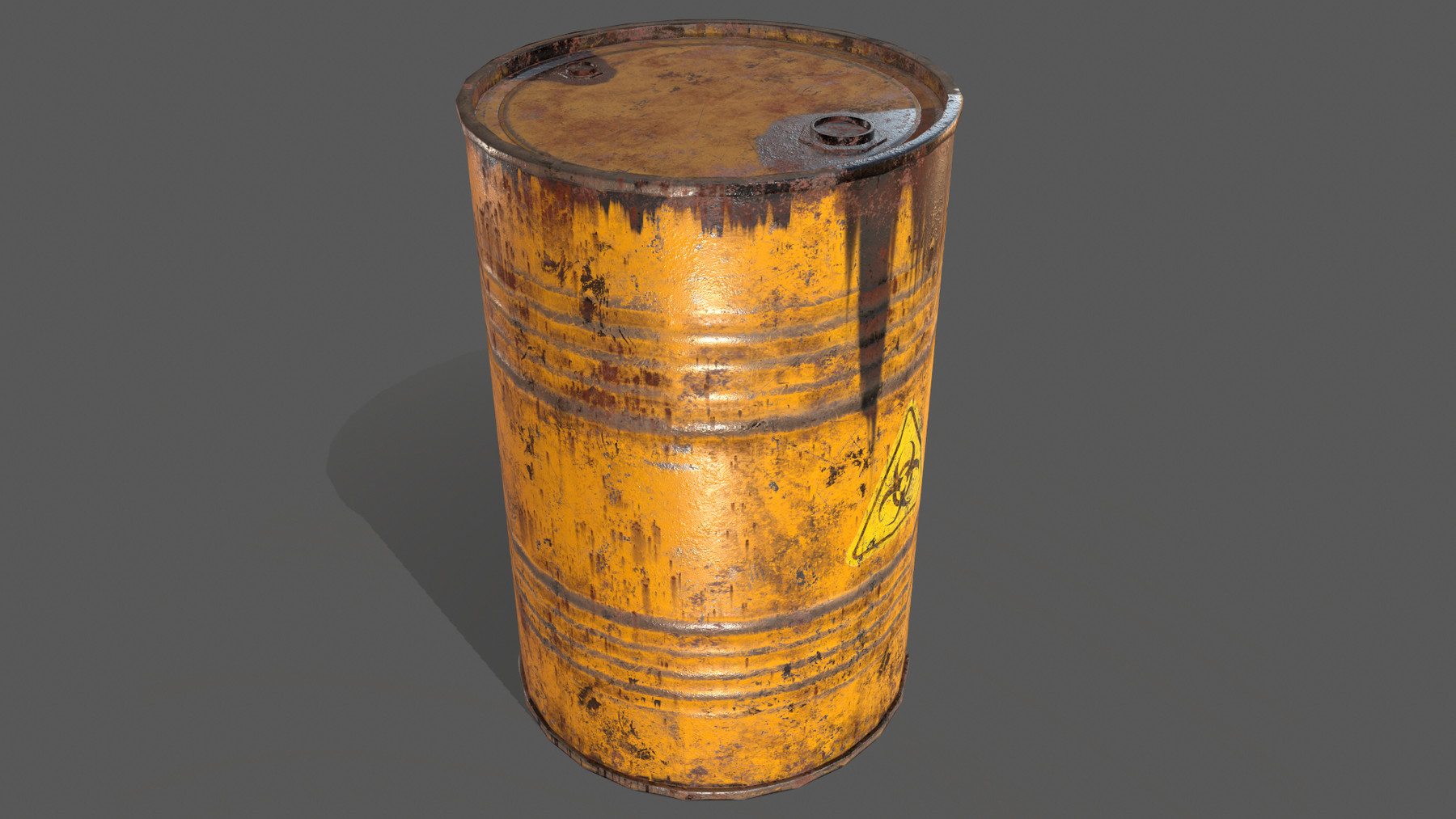 Artstation Pbr Oil Drum Barrel A6 Biohazard Toxic Waste Game Assets - toxic waste barrel roblox