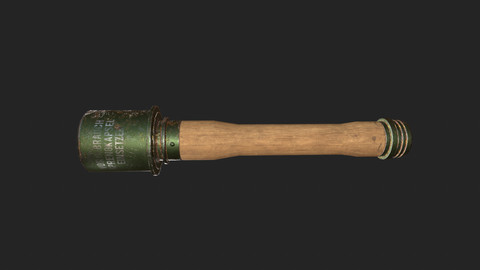 PBR Stielhandgranate - WWII German m24 stick grenade