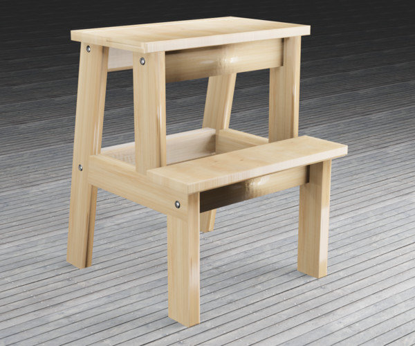 ArtStation Wooden Stepstool artstation-wooden-stepstool