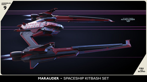 MARAUDER - Spaceship Kitbash Set