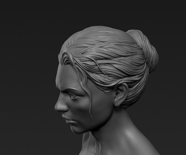 ArtStation - ZBrush Hair 1, Short Female Hairstyle | Resources