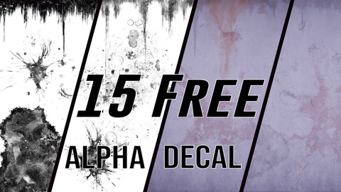 15 Free Alphas + UE4 Decals Pack