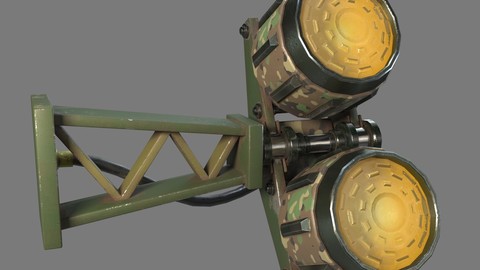 Military Lamp 11 - Low Poly