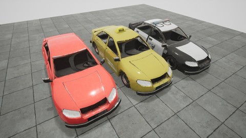 Low-Poly Game Ready Cars pack