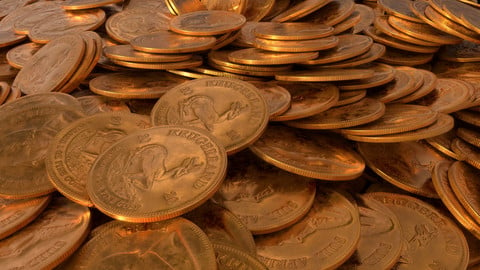 Krugerrand - Krügerrand - Gold Coin and Stack Model
