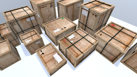 Old Wooden Cargo Crates