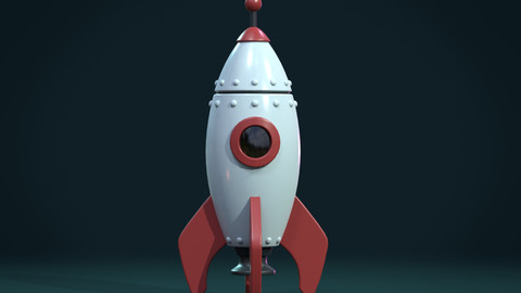 Cartoon Rocket PBR