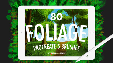 80 FOLIAGE BRUSHES FOR PROCREATE 5