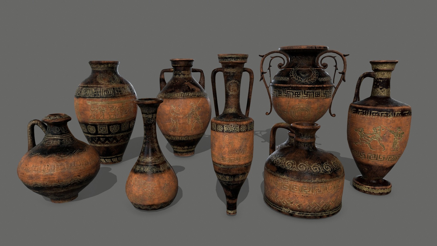 ArtStation vase set Game Assets
