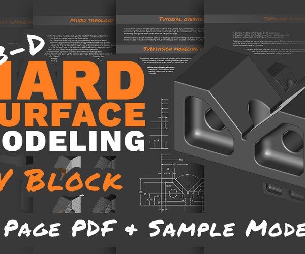 Sub-D Hard Surface Modeling: V block (Tutorial & Models)