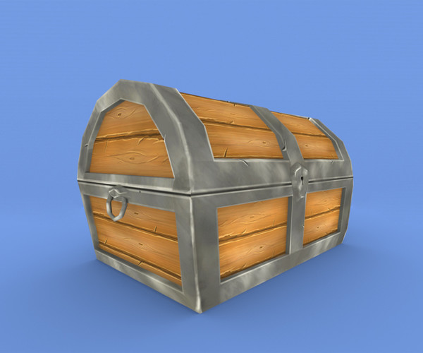 ArtStation Hand Painted Treasure Chest Model Resources