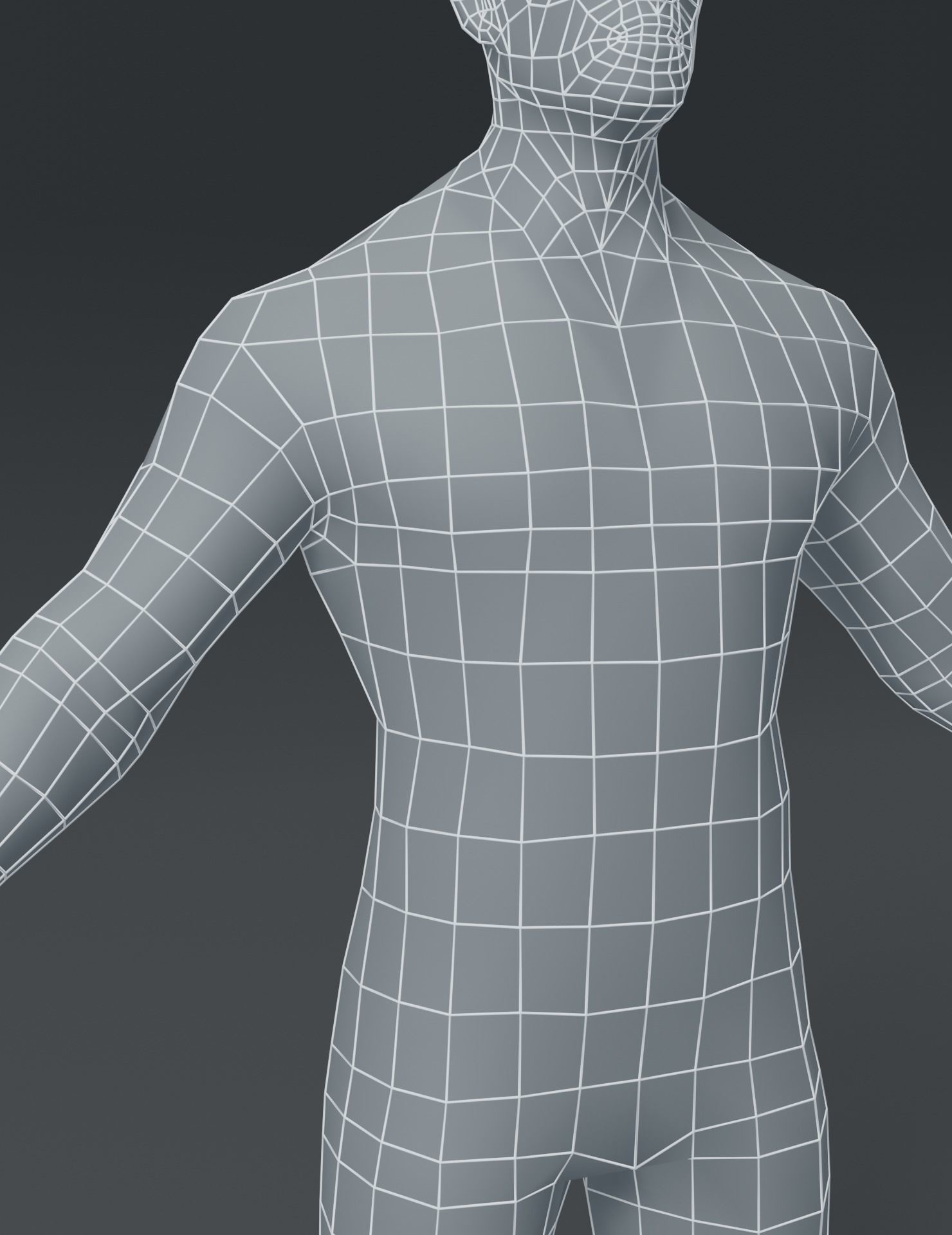 Base Mesh Male Body - 3D Model by Davlet