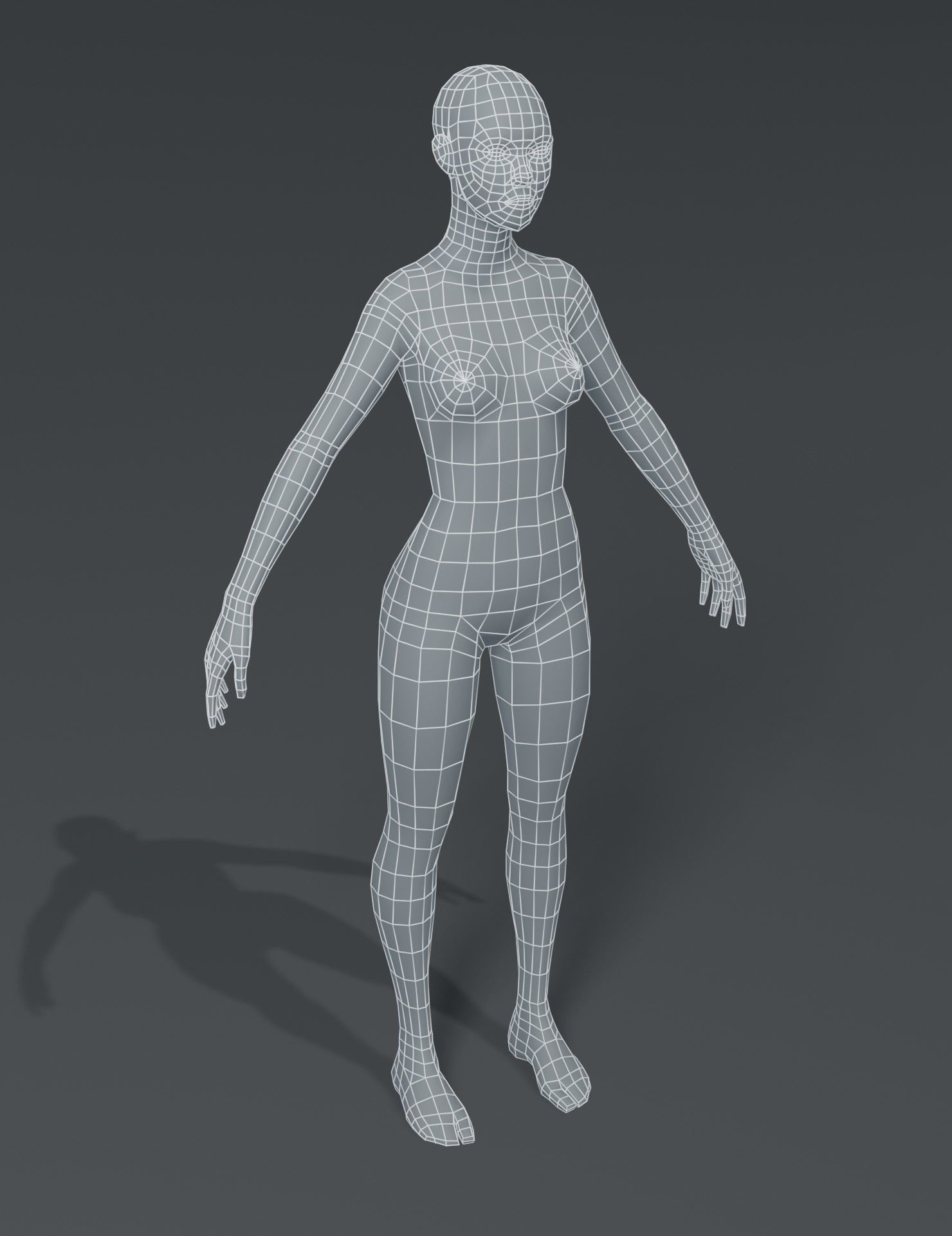 ArtStation Female Body Base Mesh 3D Model Game Assets