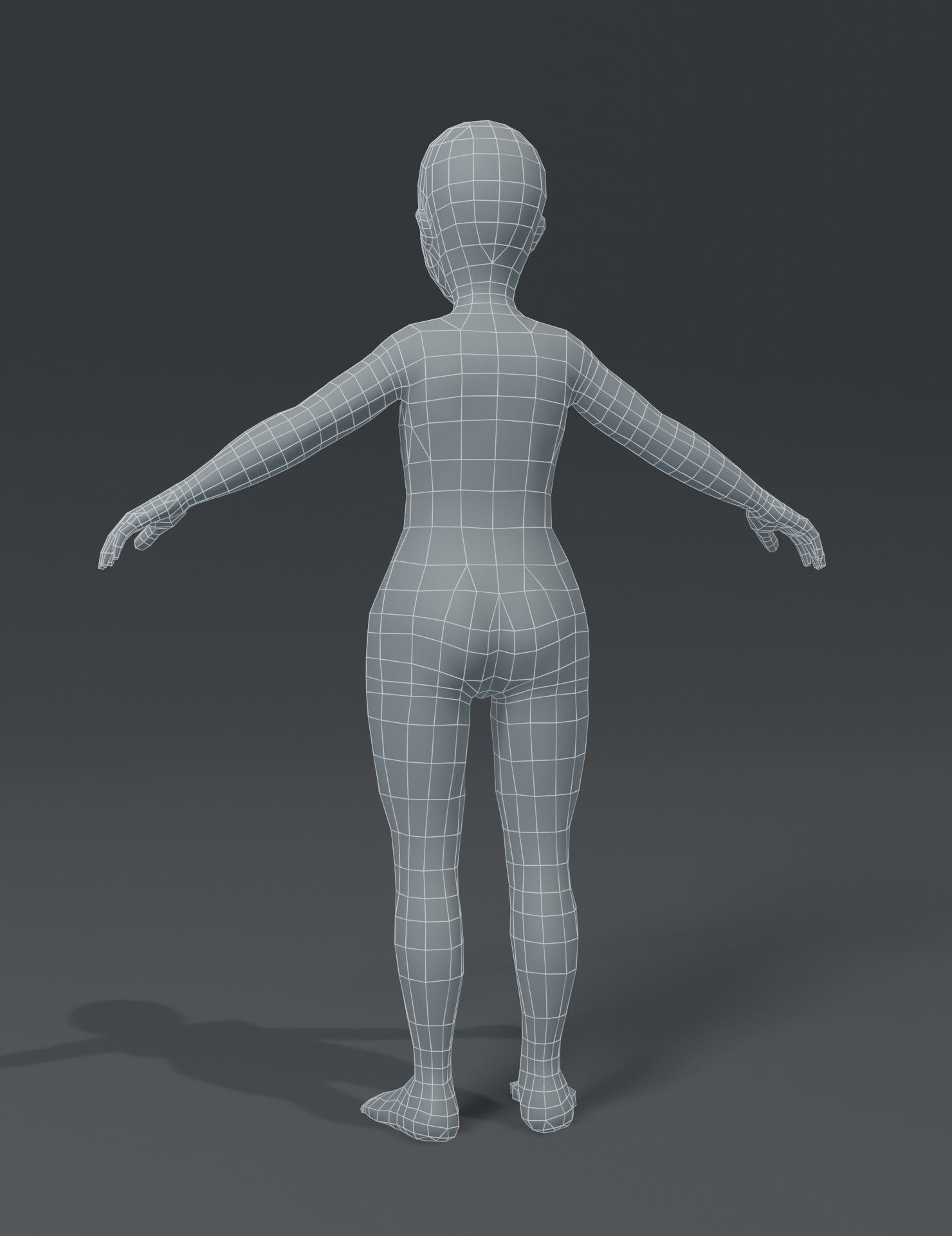 ArtStation - Girl Kid Child Body Base Mesh 3D Model | Game Assets