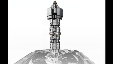 LAYERED PSD File of Sci-fi  Concept Matte Painting Using A 3d Environment Plate