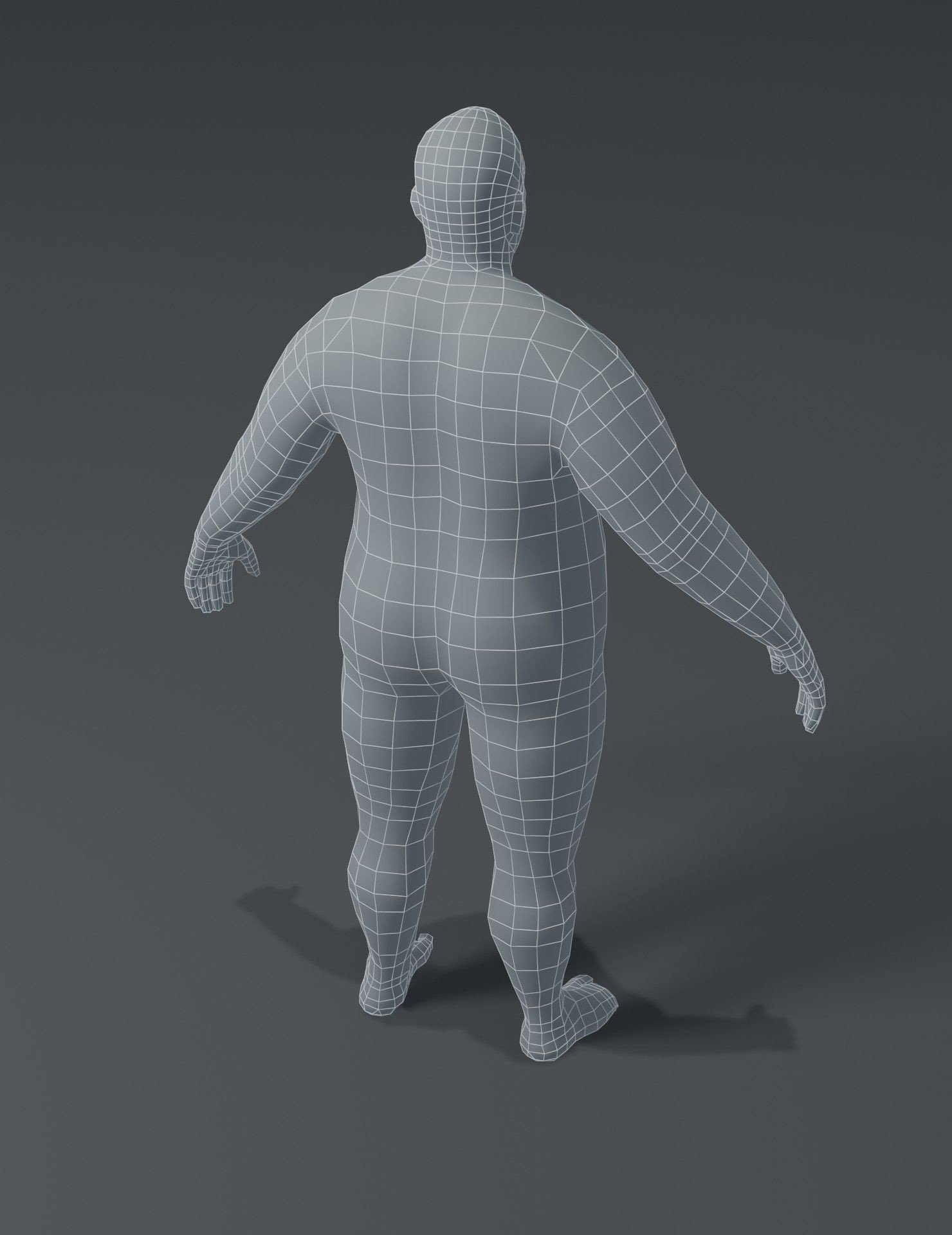 ArtStation - Male Body Fat Base Mesh 3D Model | Game Assets