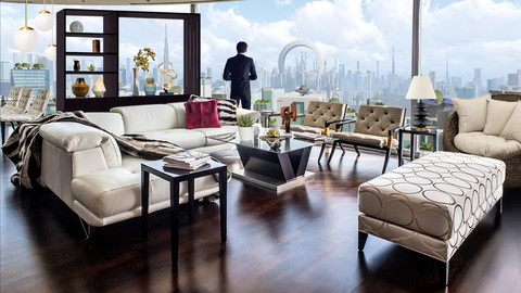 LAYERED PSD File of Luxury High-End Interior Concept Matte Painting 03