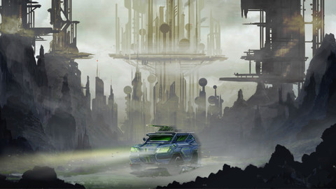 LAYERED PSD File of SCI-FI ENVIRONMENT Concept Matte Painting