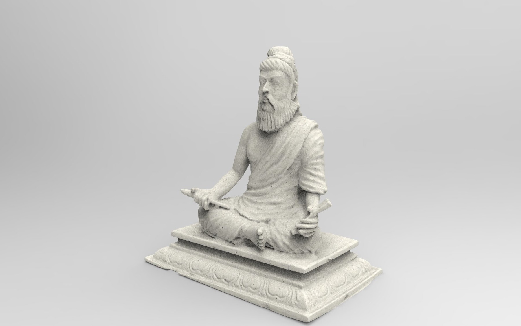 ArtStation - Indian Tamil Ancient Saint Thiruvalluvar 3D Sculpture ...