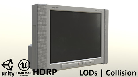 2000s CRT TV Gray