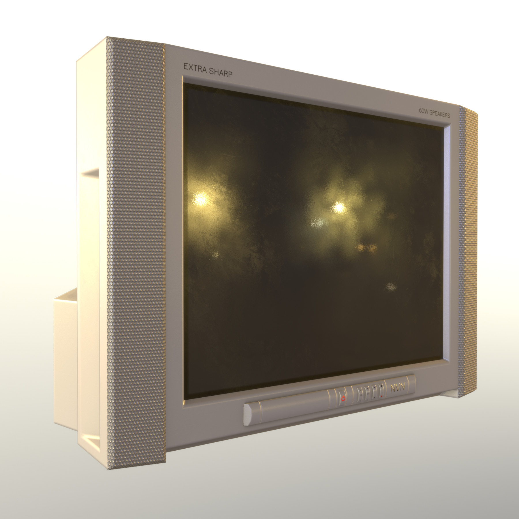 ArtStation 2000s CRT TV Gray Game Assets