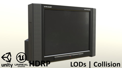 2000s CRT TV Black